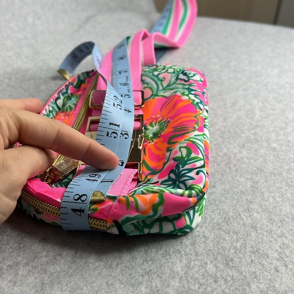 Lilly Pulitzer Run Around Crossbody Waist Belt Bag Soleil Pink Perfect Poppy New - Picture 17 of 17